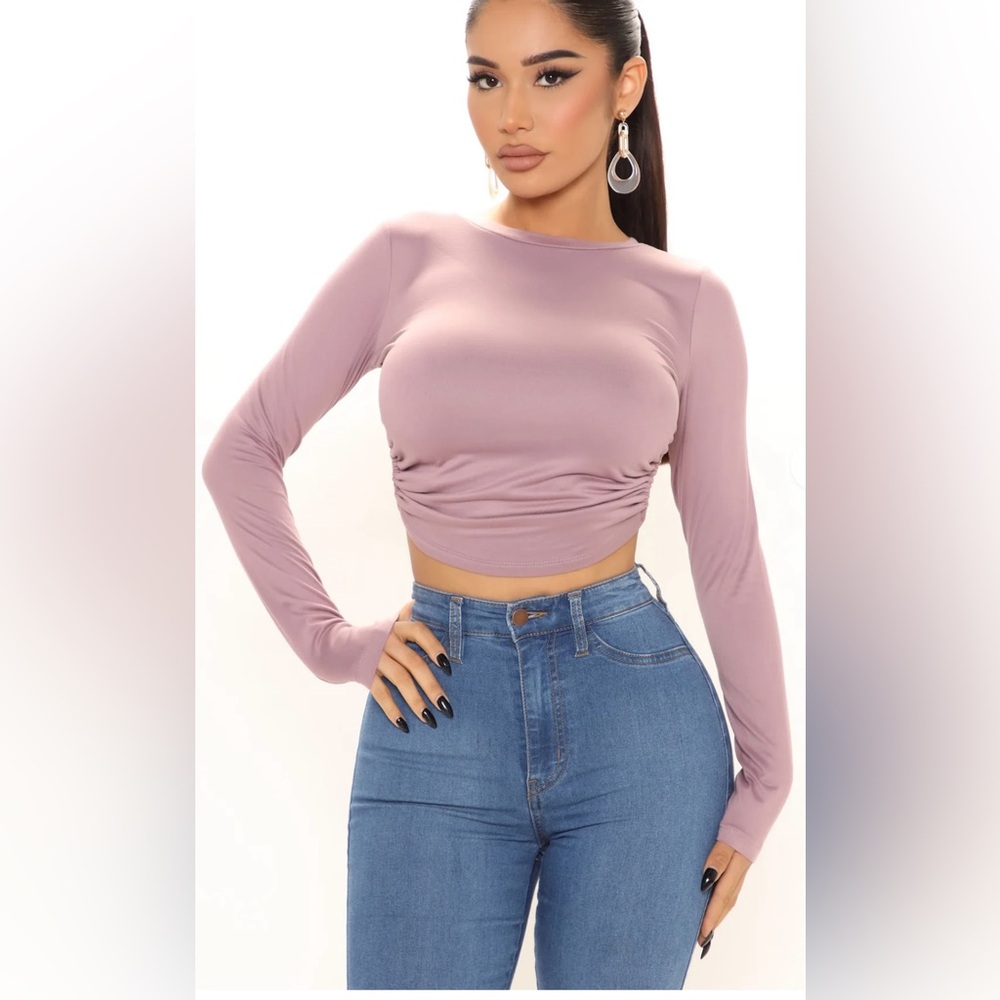 FASHION NOVA BACKLESS LONG SLEEVE TOP